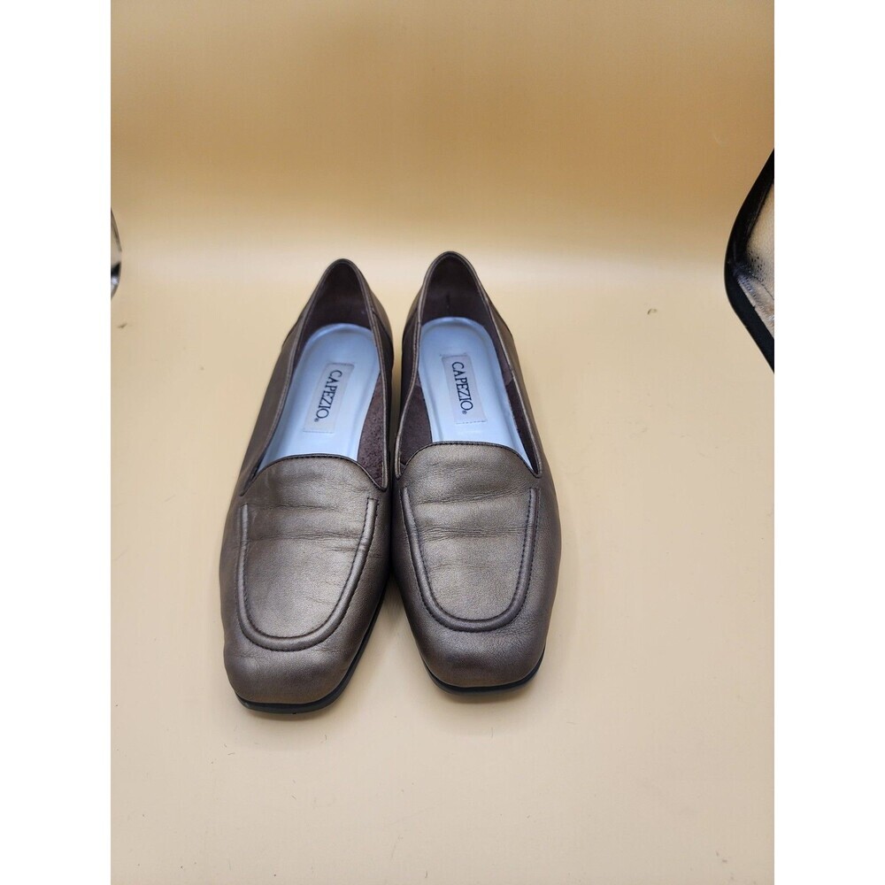 CAPEZIO  Leather Classic Loafers Flats Slip On 9M Bronze Womens Welltodo - Picture 3 of 7